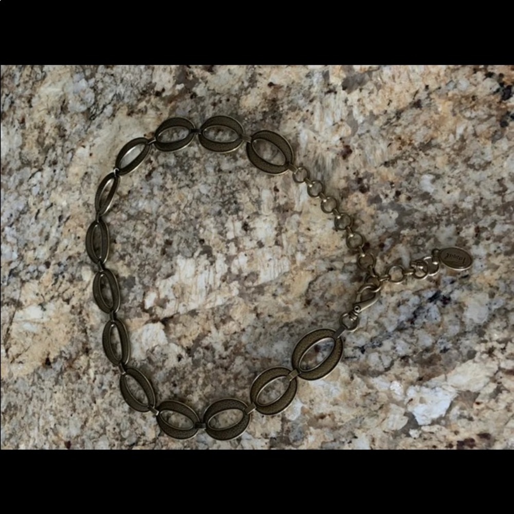 Fossil Open Oval Belt Chain Belt Sz M/L